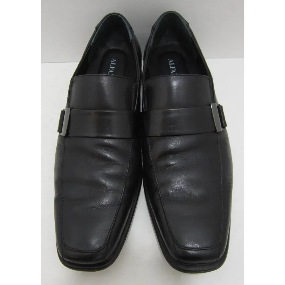 Alfani Clicker Black Dress Metal Bit Loafers 10 M